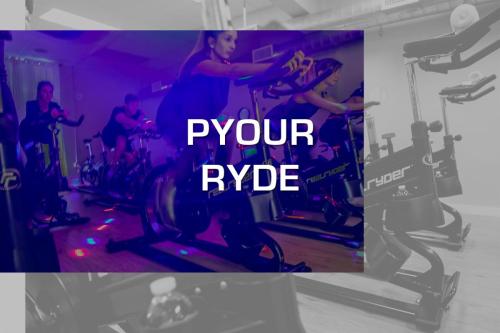 Pyour Ryde - Take Spinning© to a new level! With our Real Ryder© Bikes. The only bikes that really MOVE! <br><b>Click to Book!</b>