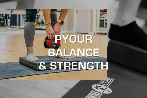 Balance & StrengthChallenge balance while incorporating an unstable weight will tighten, tone and help to regain proprioceptive neuromuscular activity in your body. <br><b>Click to Book!</b>
